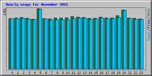 Hourly usage for November 2021