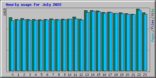 Hourly usage for July 2022